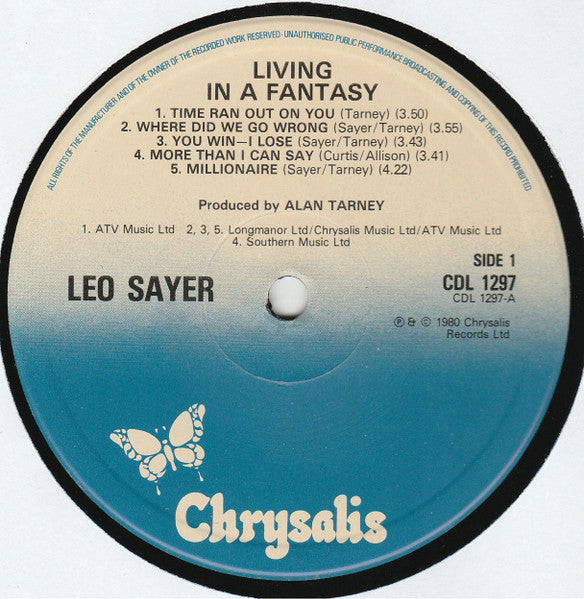 Leo Sayer : Living In A Fantasy (LP, Album)