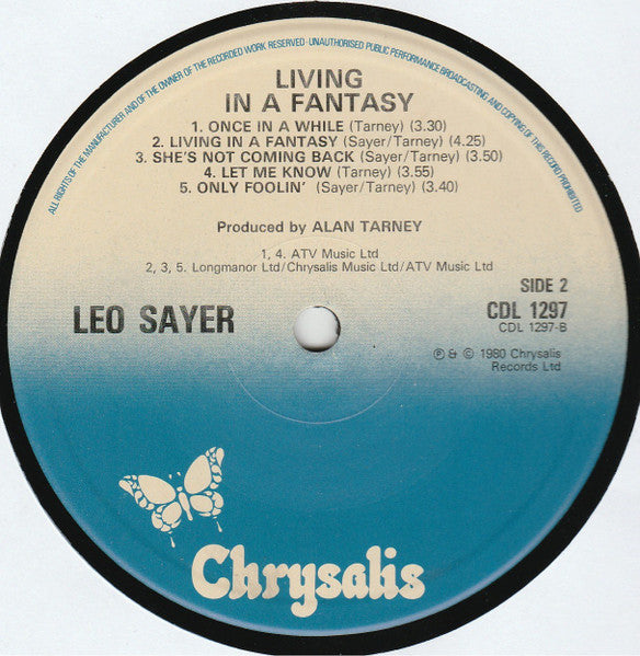 Leo Sayer : Living In A Fantasy (LP, Album)