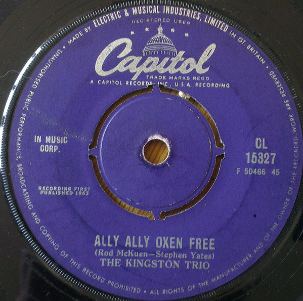 Kingston Trio : Ally Ally Oxen Free / Marcelle Vahine (7", Single)