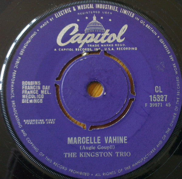 Kingston Trio : Ally Ally Oxen Free / Marcelle Vahine (7", Single)
