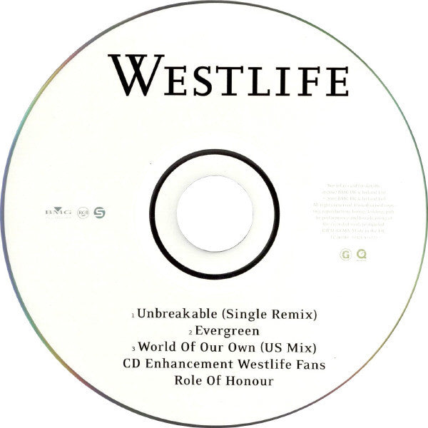Westlife : Unbreakable (CD, Single, Enh, Ltd)