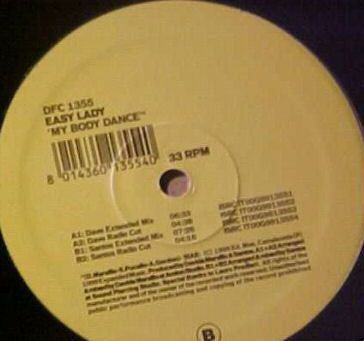 Easy Lady : My Body Dance (12")