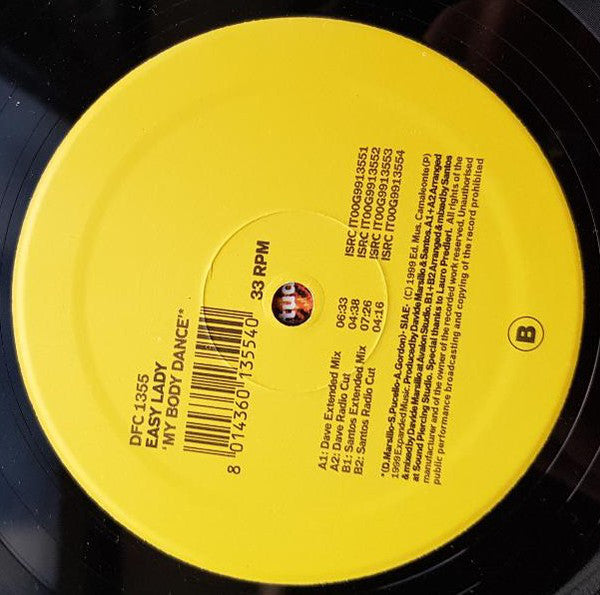 Easy Lady : My Body Dance (12")