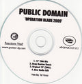 Public Domain : Operation Blade 2009 (CDr, Promo)