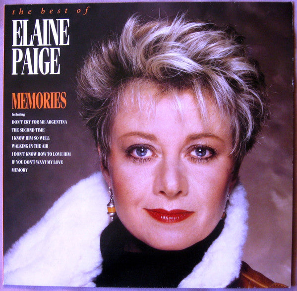 Elaine Paige : The Best Of Elaine Paige - Memories (LP, Comp)