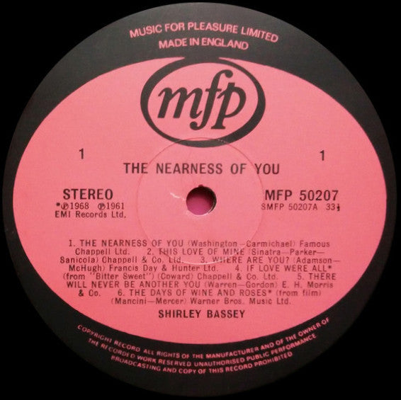 Shirley Bassey : The Nearness Of You (LP, Comp)