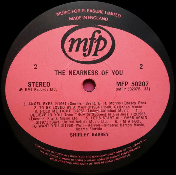 Shirley Bassey : The Nearness Of You (LP, Comp)