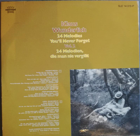 Klaus Wunderlich : 24 Melodien, Die Man Nie Vergisst Vol. 2 (LP, RE)
