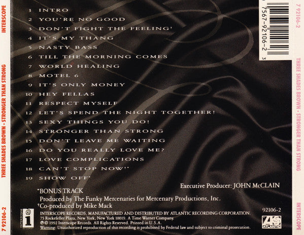Three Shades Brown : Stronger Than Strong (CD, Album, SRC)