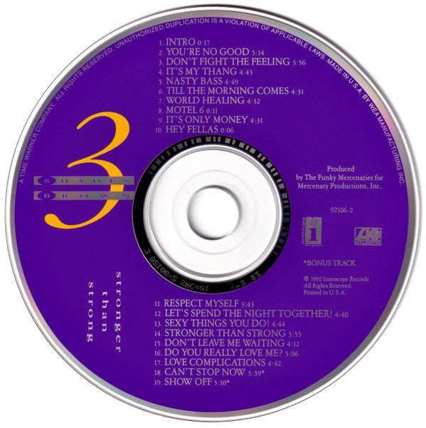 Three Shades Brown : Stronger Than Strong (CD, Album, SRC)