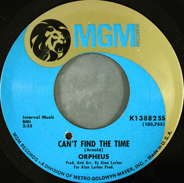 Orpheus (5) : Can't Find The Time / Lesley's World (7", RP, Sat)