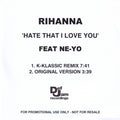 Rihanna : Hate That I Love You (CDr, Single, Promo)