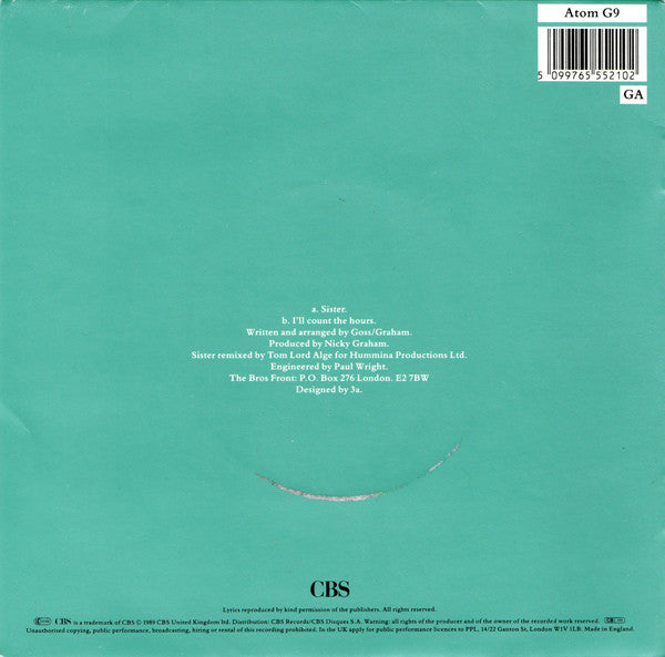 Bros : Sister (7", Single, Ltd, Boo)