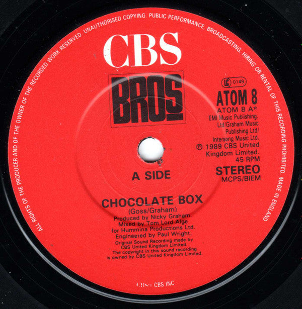 Bros : Chocolate Box (7", Single, Mat)