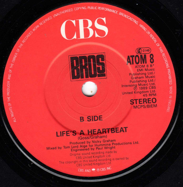 Bros : Chocolate Box (7", Single, Mat)