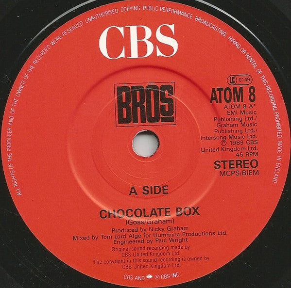 Bros : Chocolate Box (7", Single, Luk)