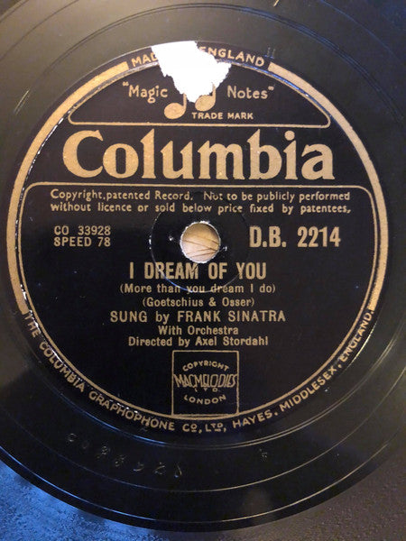 Frank Sinatra : Someone To Watch Over Me / I Dream Of You (Shellac, 10")