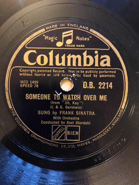 Frank Sinatra : Someone To Watch Over Me / I Dream Of You (Shellac, 10")