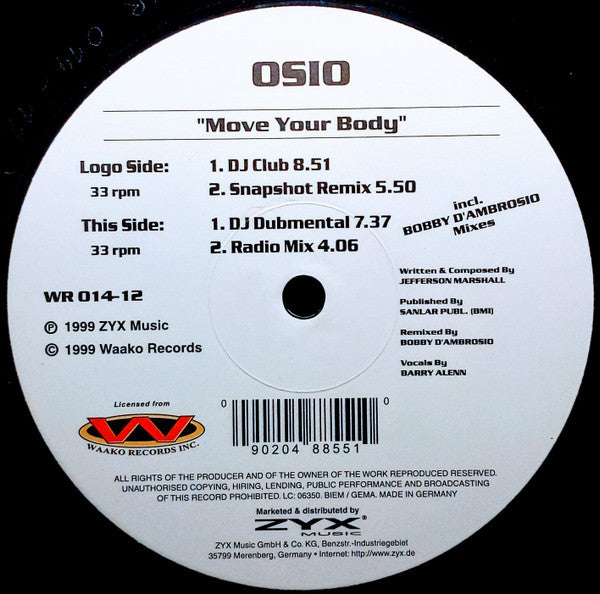 Osio : Move Your Body (12")