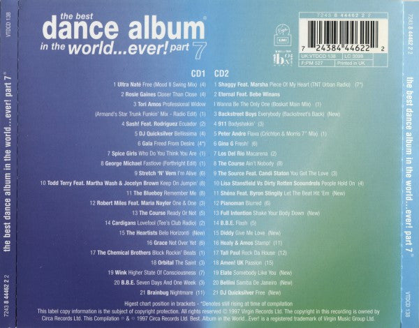 Various : The Best Dance Album In The World... Ever! Part 7 (2xCD, Comp)