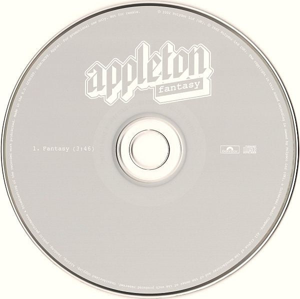 Appleton : Fantasy (CD, Single, Promo)
