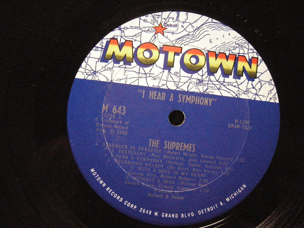The Supremes : I Hear A Symphony (LP, Album, Mono)