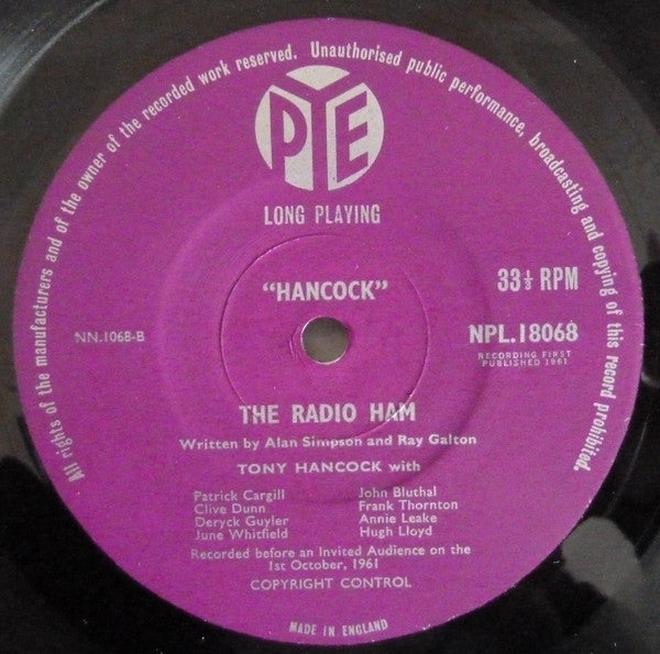 Tony Hancock : The Blood Donor / The Radio Ham (LP, Mono)