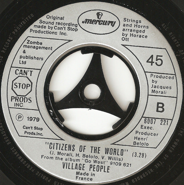 Village People : Go West (7", Single)