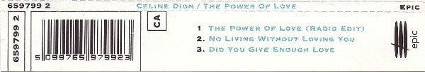 Céline Dion : The Power Of Love (CD, Single)