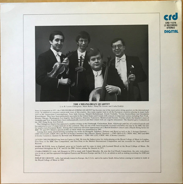 Wolfgang Amadeus Mozart, Chilingirian String Quartet : The Last Four String Quartets · 'Hoffmeister' and 'Prussian' · K.499, 575, 589 and 590 (2xLP, Album, Gat)
