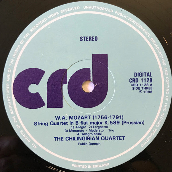 Wolfgang Amadeus Mozart, Chilingirian String Quartet : The Last Four String Quartets · 'Hoffmeister' and 'Prussian' · K.499, 575, 589 and 590 (2xLP, Album, Gat)