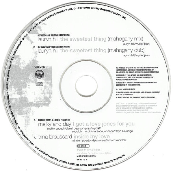 Refugee Camp All Stars Featuring Lauryn Hill : The Sweetest Thing (CD, Single)