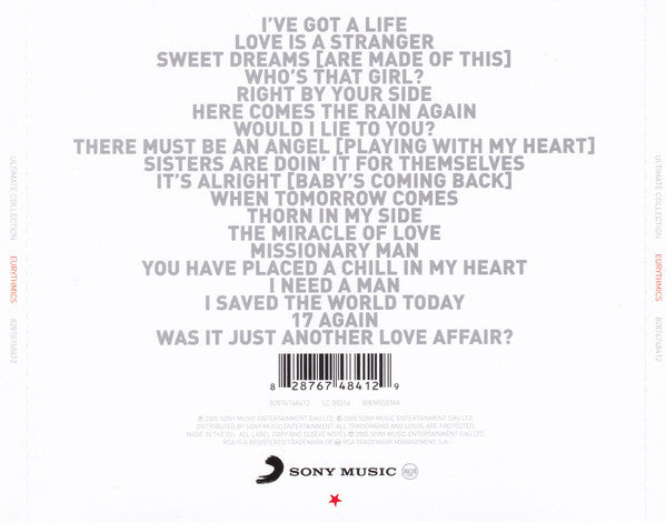 Eurythmics : Ultimate Collection (CD, Comp, RM, RP)