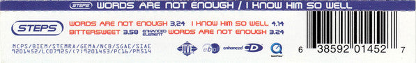 Steps : Words Are Not Enough / I Know Him So Well (CD, Single, Enh)