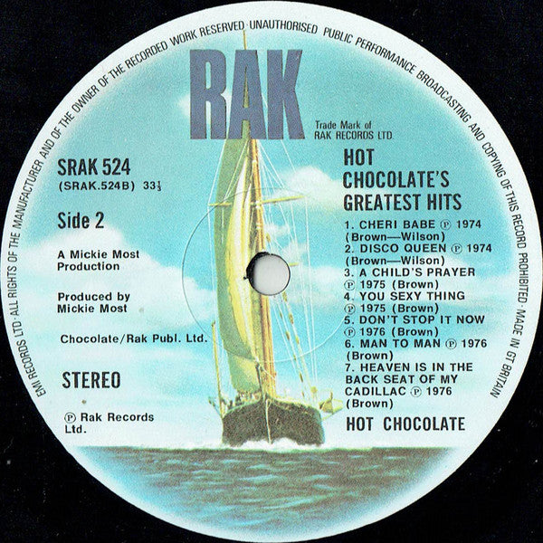 Hot Chocolate : XIV Greatest Hits (LP, Comp, Mono)