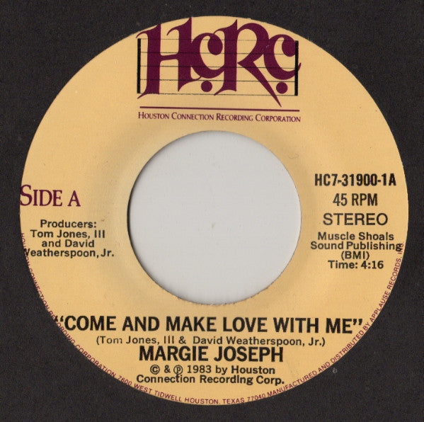 Margie Joseph : Come And Make Love With Me (7", Single)