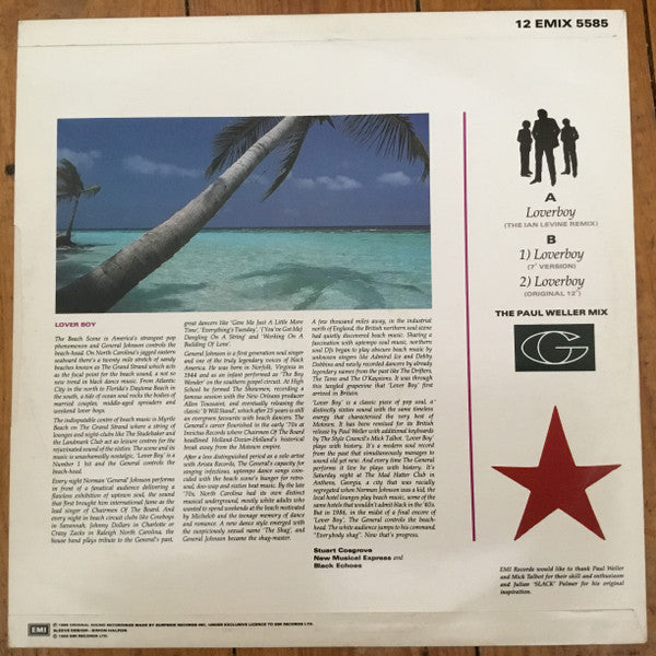 Chairmen Of The Board Featuring General Johnson : Loverboy (The Ian Levine Remix) (12")