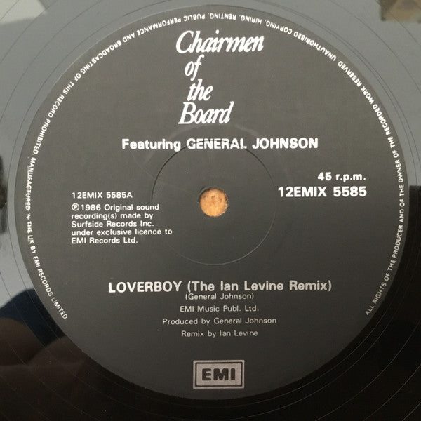 Chairmen Of The Board Featuring General Johnson : Loverboy (The Ian Levine Remix) (12")
