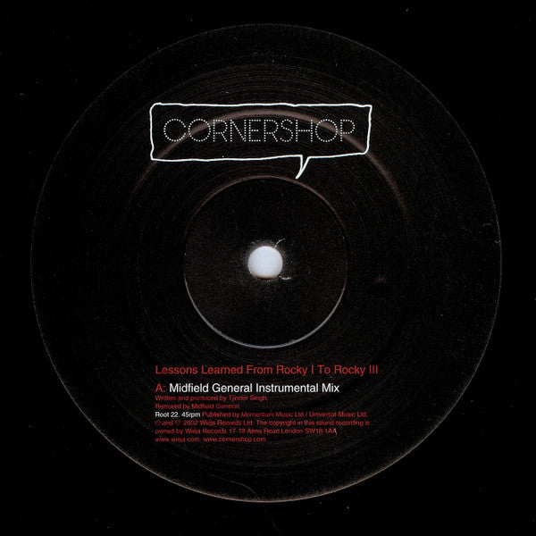 Cornershop : Lessons Learned From Rocky I To Rocky III (12")