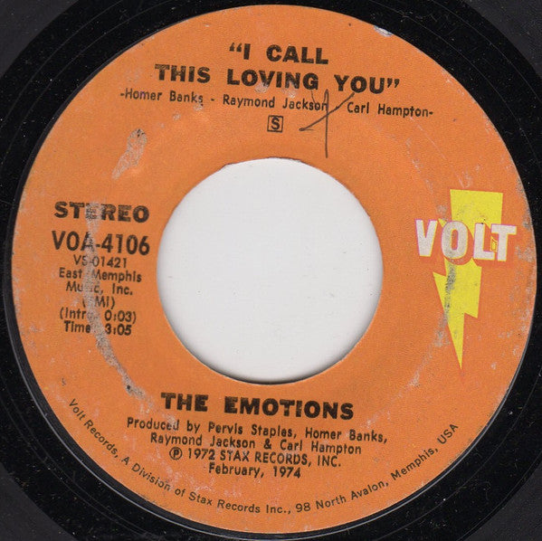 The Emotions : Put A Little Love Away (7", Single, Ter)