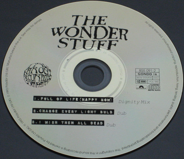 The Wonder Stuff : Full Of Life (Happy Now) E.P. Remixes (CD, EP, CD2)