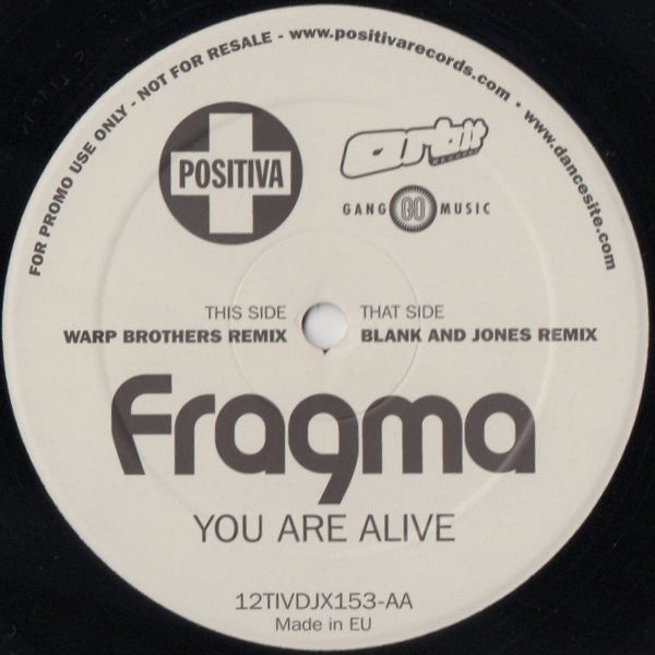 Fragma : You Are Alive (12", Promo)