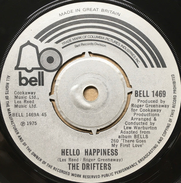 The Drifters : Hello Happiness (7", Single)
