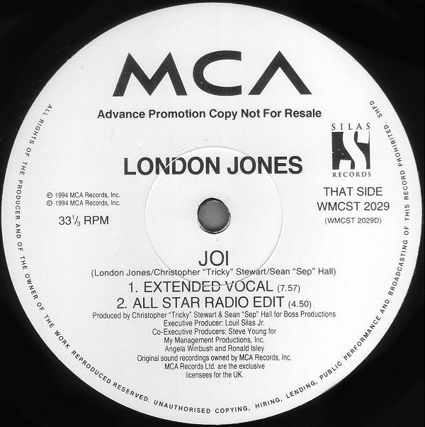 London Jones : Joi (2x12", Promo)