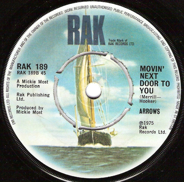 Arrows (2) : My Last Night With You (7", Single)