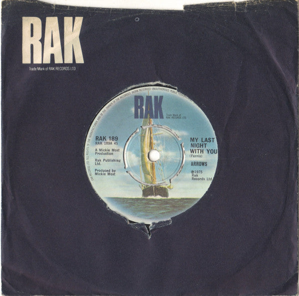 Arrows (2) : My Last Night With You (7", Single)
