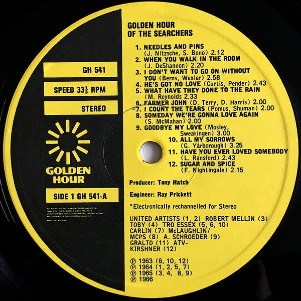 The Searchers : Golden Hour Of The Searchers (LP, Comp, Emb)