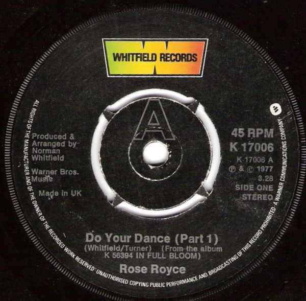 Rose Royce : Do Your Dance (7", Kno)