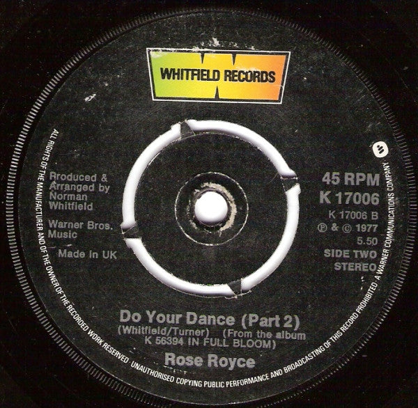 Rose Royce : Do Your Dance (7", Kno)