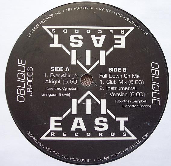 Oblique (3) : Everything's Alright / Fall Down On Me (12")